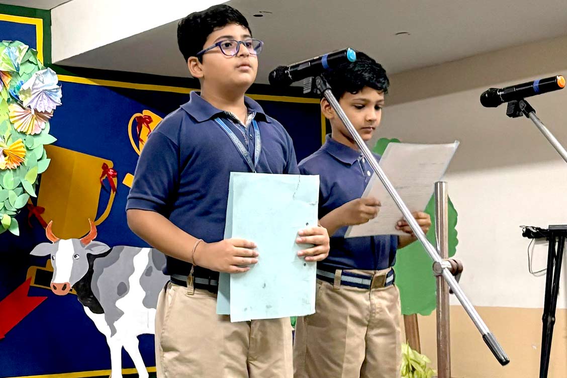 Class 4B's Assembly on Nature Conservation: A Call to Protect the Environment