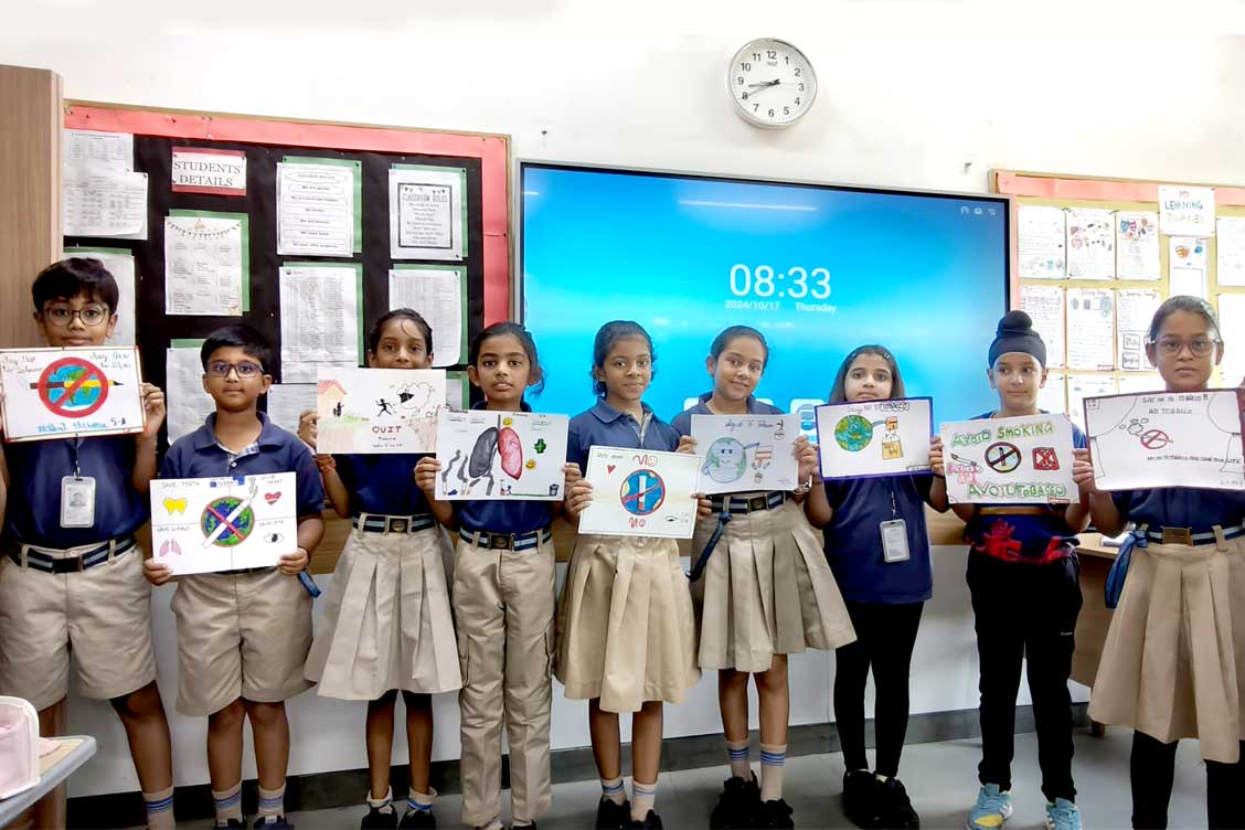 Health Awareness with Anti-Tobacco Poster-Making Activity at The Khaitan School
