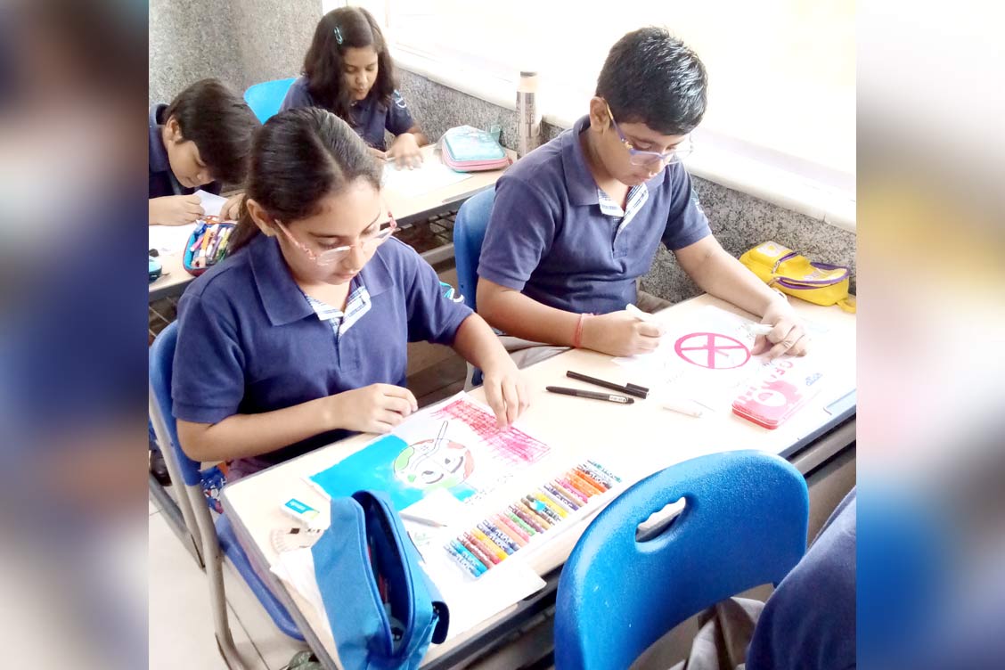 Health Awareness with Anti-Tobacco Poster-Making Activity at The Khaitan School