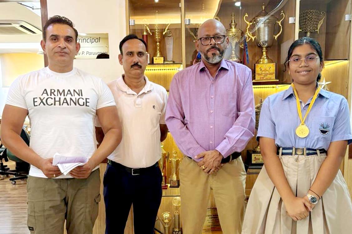 Priyanshi Purva of The Khaitan School Shines at the CBSE Zonal Shooting Competition