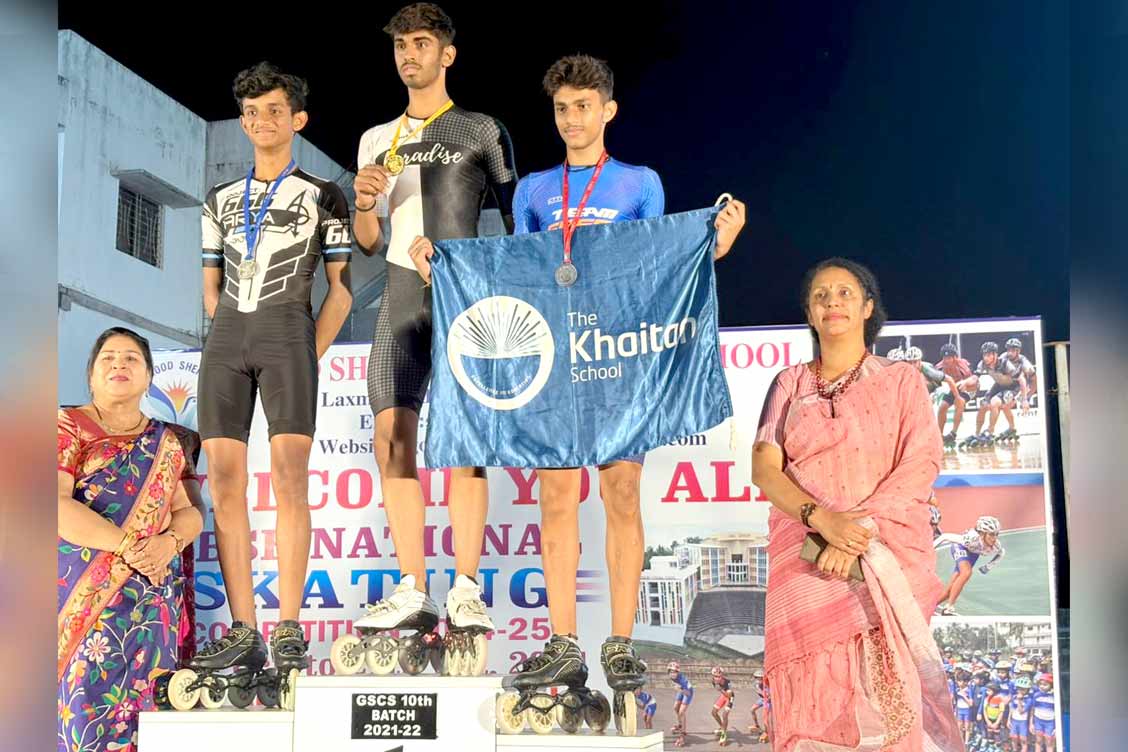 Students of The Khaitan School Shine at CBSE National Skating Championship
