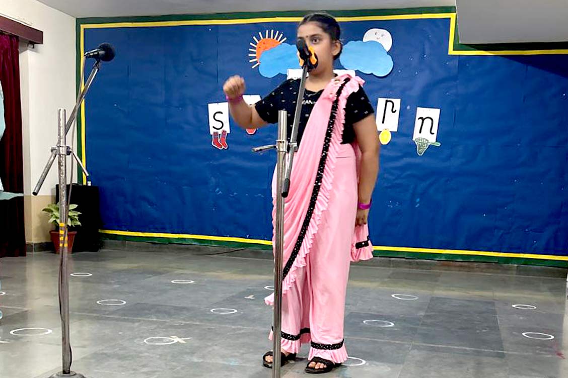 Class 5D of The Khaitan School, the top school in Noida, Celebrates Hindi Diwas with a Spectacular Assembly