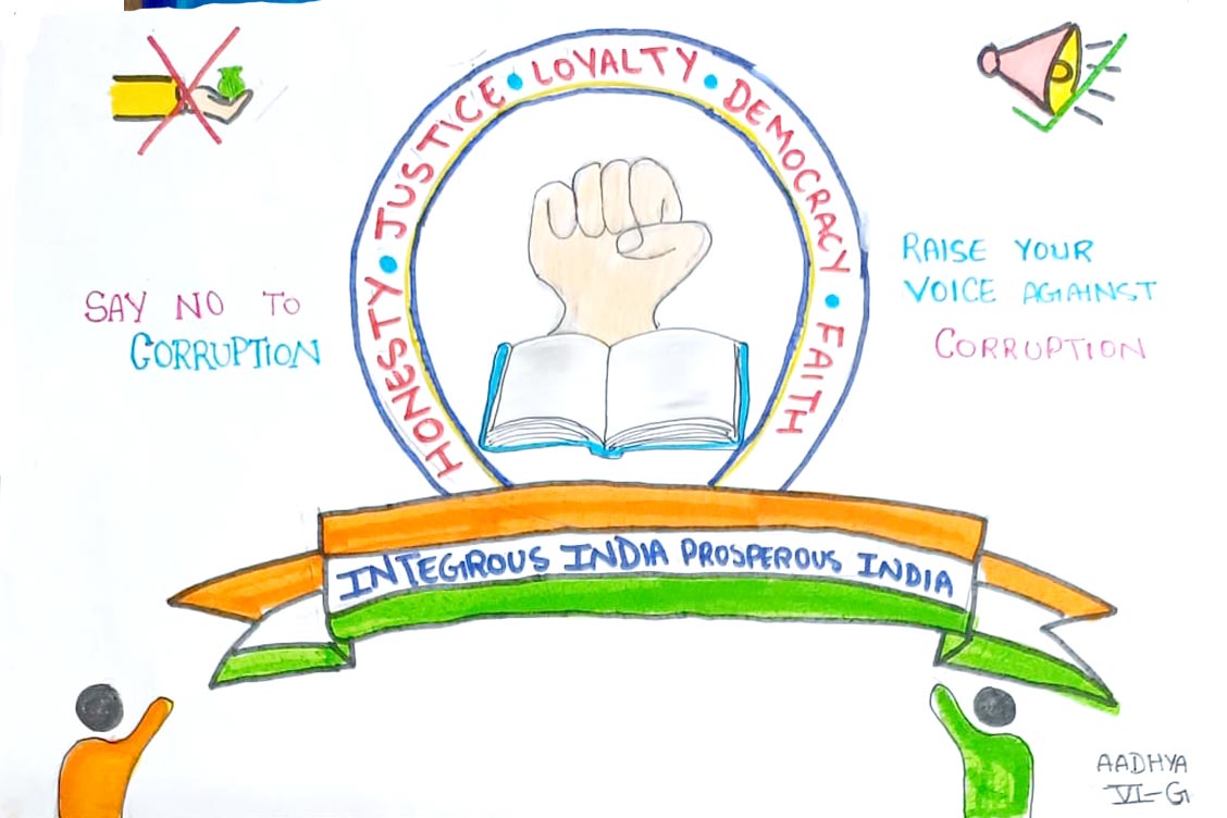 Fostering Integrity and National Prosperity: Poster Making and Quiz Competitions at The Khaitan School