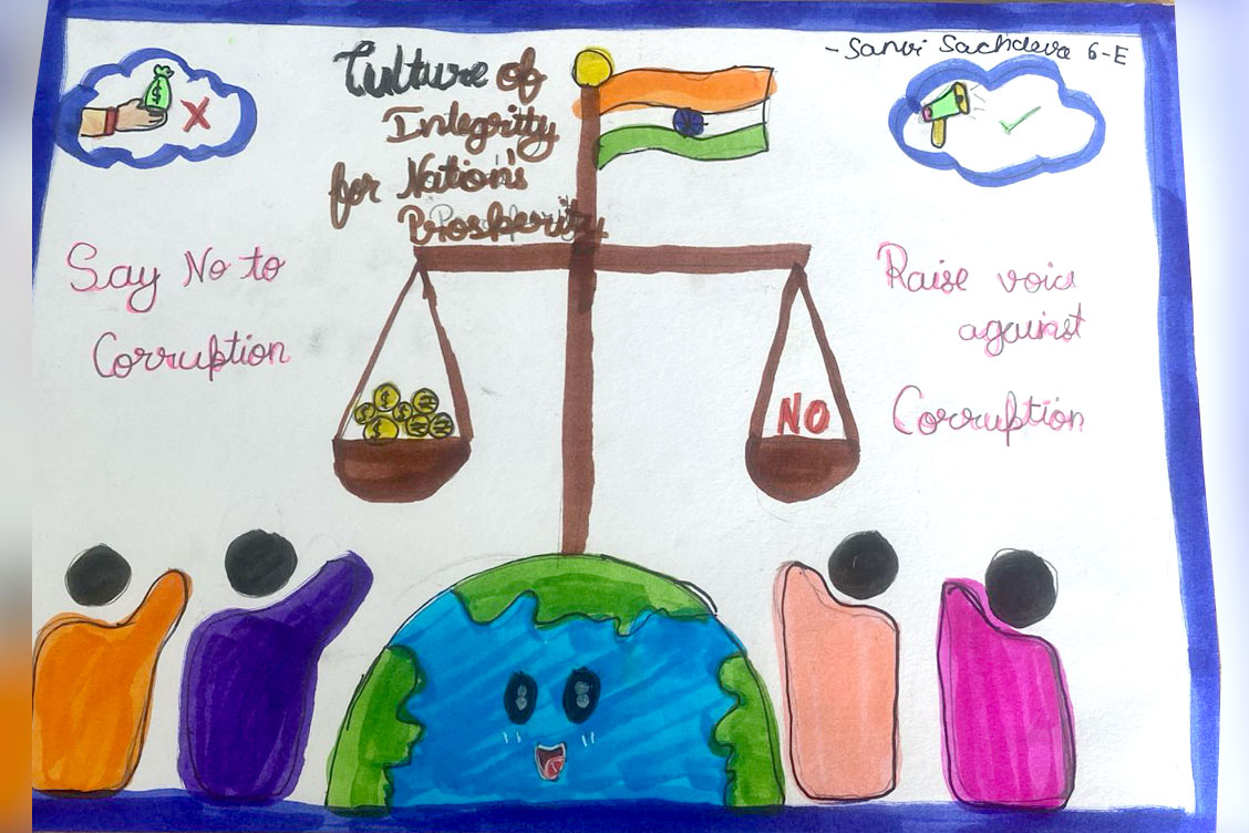 Fostering Integrity and National Prosperity: Poster Making and Quiz Competitions at The Khaitan School