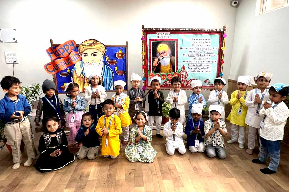 Gurpurab Celebration at ECCE Wing at The Khaitan School, one of the best schools in Noida: A Day of Learning and Reverence