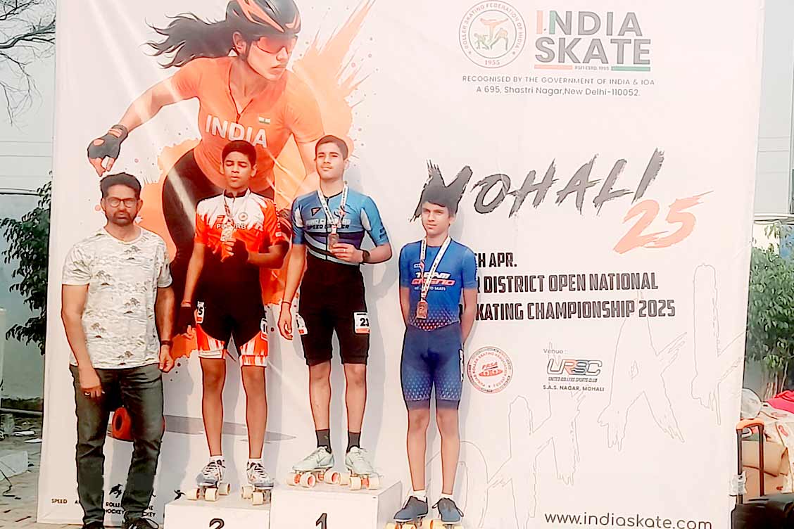 Anshuman Baghel of The Khaitan School Shines at 2nd Inter District Open National Skating Championship 2025