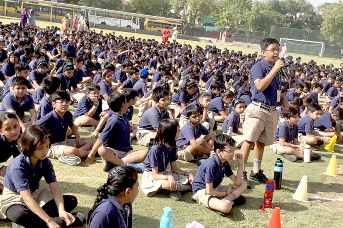 Earth Day Assembly at The Khaitan School